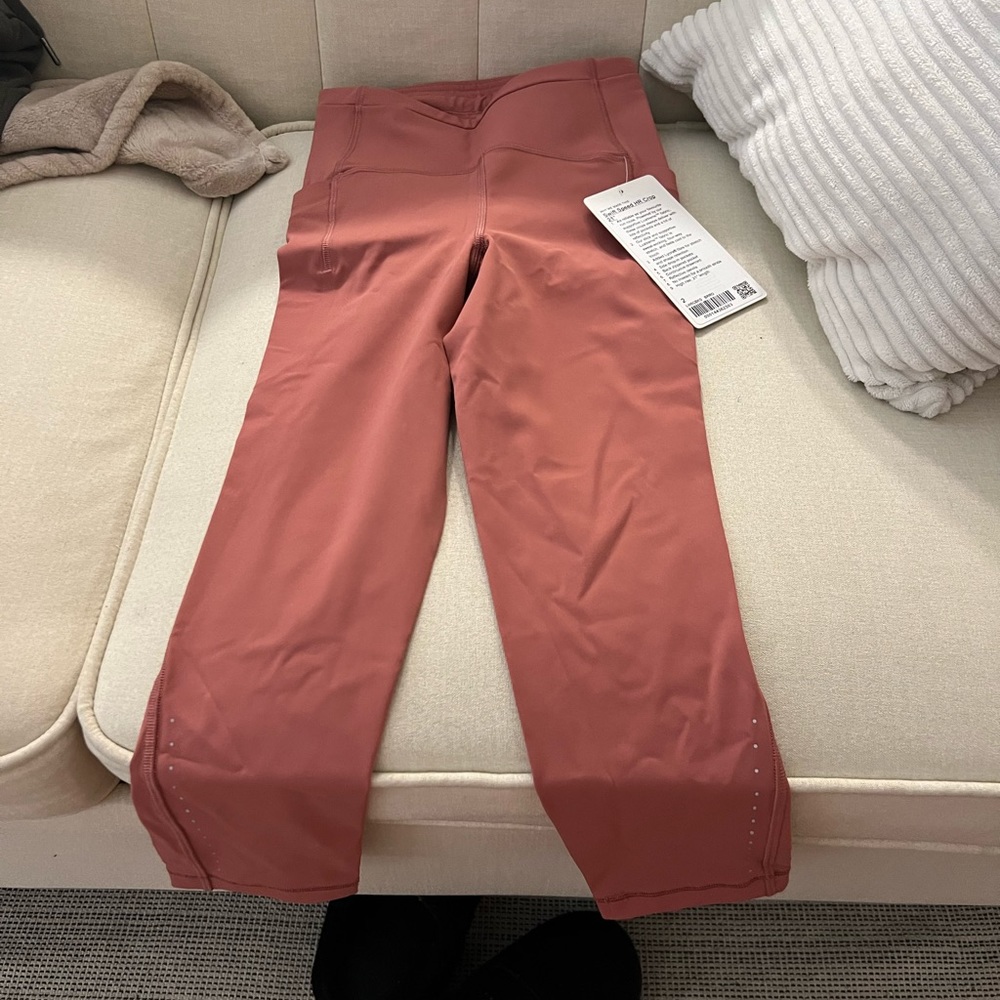 Pink swift speed lululemon leggings 21”